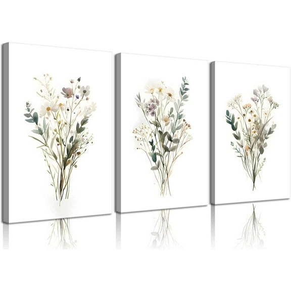 3Pcs Sage Green Canvas Wall Art Modern Neutral Abstract Wall Decor Pictures Minimalist Green Tan Posters Prints for Living Room Bedroom Home Decoration, 12x16in