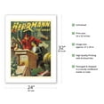thumbnail image 2 of Leon Herrmann the Great - Vintage Magic Poster c.1900 - Fine Art Matte Paper Print (Unframed) 24x32in, 2 of 4