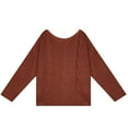 thumbnail image 5 of POROPL Sweaters for Women Crew Neck Sweater Oversized Knitted Pullover Size S-XL, 5 of 6