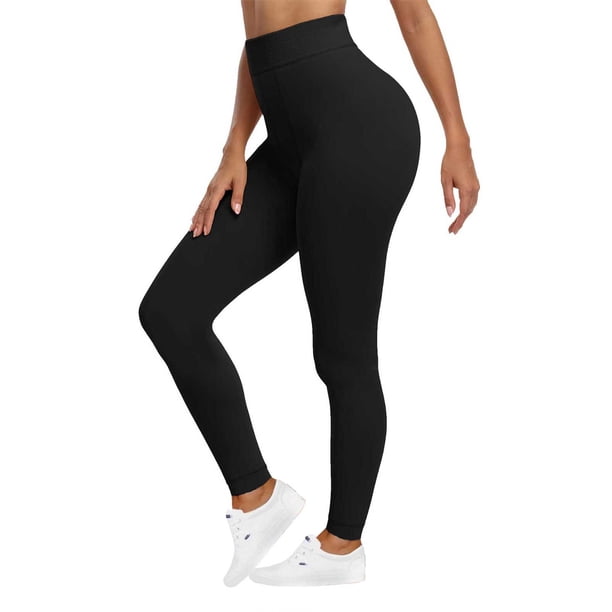 Gibobby Leggings con bolsillos dama Leggings cintura alta felpa gruesa a la moda para mujer, pantalones Yoga ajustados y cálidos(Verde, XL)