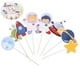 thumbnail image 4 of 16 adornos para cupcakes de astronauta espacial, decoración para tartas, fiestas temáticas espaciales, cumpleaños infantiles, baby shower, tamaño pequeño., 4 of 5