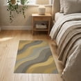 thumbnail image 3 of ODIKA Neutral Para Flowing Minimalist Scattered Shapes Abstract Dining Stain Resistant Thin Throw for Entryway, Kitchen, Laundry Room, 3 of 7