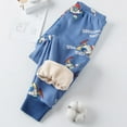 thumbnail image 2 of Toddler Girl Fall Clothes 5T Boys Pants Kids Boys Girls Toddler Pull-On Fleece Sweatpants Toddlers Active Jogger Pants Basic Track Pants for Child Dark Blue 3-4 Years, 2 of 3
