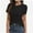 Black, variant on Women's Slim Fit Short Sleeve Crew Neck T-Shirt - Summer Casual Basic Tee Top