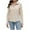 Khaki, variant on HAiming Womens Cotton Linen Button down Shirts Lapel Long Sleeve Solid Color Tops Casual Work Business Blouses