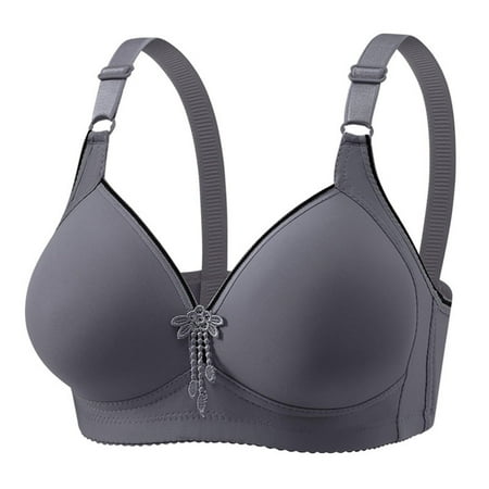 HCURIBAD Clearance! Womens Plus Size Bras Comfort Full Coverage Everyday Bras Breathable Wireless Bras with Support and Lift Wireless Bras  Push up Bra  Backless Bra  Bras for Women Dark Gray XL