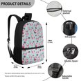 thumbnail image 5 of HUIACONG Pink Tiny Floral Pattern Kids Backpack for Teen Boys Large Capacity Water Resistant for Back to School Elementary High School Daily Travel, 5 of 6
