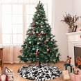 thumbnail image 7 of Lsque Cow Skin 1 Print Christmas Tree Skirt, Tree Skirt with Ties or Velcro, Perfect for Holiday Decorations, Halloween, and New Year-30", 7 of 7