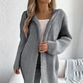 thumbnail image 4 of Hxshgdsn Womens Chunky Cardigan Sweaters With Pockets Oversized Lantern Long Sleeve Knit Outerwear Gray S, 4 of 9
