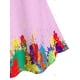 thumbnail image 4 of Tamaño de talla grande botón de pintura salpicadura de pintura Rosegal Camisetas tallas grandes, 4 of 5