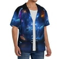 thumbnail image 2 of Sikiie Astronaut Men's Cuban Shirt, Hawaiian Shirts, Business Casual Button Down Shirts, Short Sleeve Shirt-X-Large, 2 of 5