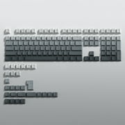 COSTOM Side Printed Shine Through PBT Keycaps, 135 Keys Double Shot Keycaps Set 60% 65% 75% 100% Layout, Cherry Profile, Gradient Black Topographic Custom Key Caps for MX Gateron Mechanical Keyboards