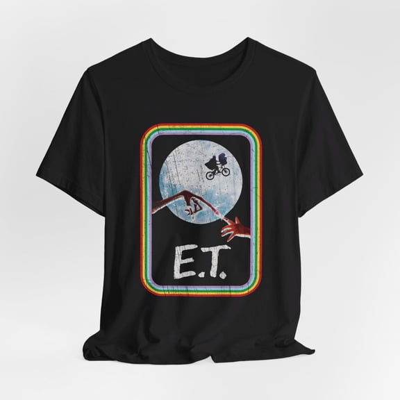 Vintage E.T. Shirt Retro T shirt 80s Tee Distressed Tshirt E T