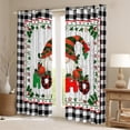 thumbnail image 2 of Feelyou Christmas Gnome Curtains Pack of 2 (42x84 Each), Black White Farmhouse Buffalo Curtains Blackout, Western Countryside Bedroom Curtains, Curtains and Drapes Room Decor, 2 of 6