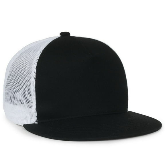 Outdoor Cap OC510HP Rounded Flat Visor-Black/White/Black