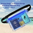 thumbnail image 3 of Waterproof Pouch Bag with Adjustable Waist Strap - IP68 Waterproof Waist Bag Screen Touchable Dry Bag with Adjustable Belt for Beach, Swimming, Boating, Fishing, Hiking, etc, 3 of 7