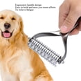 thumbnail image 2 of Nikou Dog Cat Dematting Comb-Undercoat Rake for Dogs-Double Side Pet Grooming Massage Comb-Black(L), 2 of 8