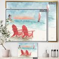 thumbnail image 2 of Coastal Chaise Relax Plage II - Toile Encadrée Nautique et Côtière, 2 of 3