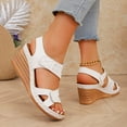 thumbnail image 6 of HAOTAGS Womens Casual Wedge Heel Sandals Outdoor Walking Platform Shoes White Size 7, 6 of 9