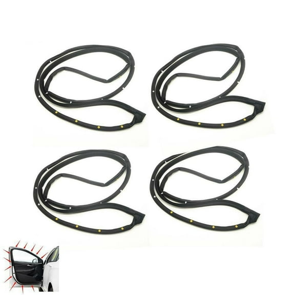 Acaigel 4Pcs Door Weatherstrip kit For Accord 2008-2013