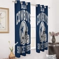 thumbnail image 3 of Football Cowboys Blackout Curtains Window Drapes Room Darkening Thermal Insulated Grommets Curtains for Living, Dining, Bedroom,2 Panels, 3 of 6