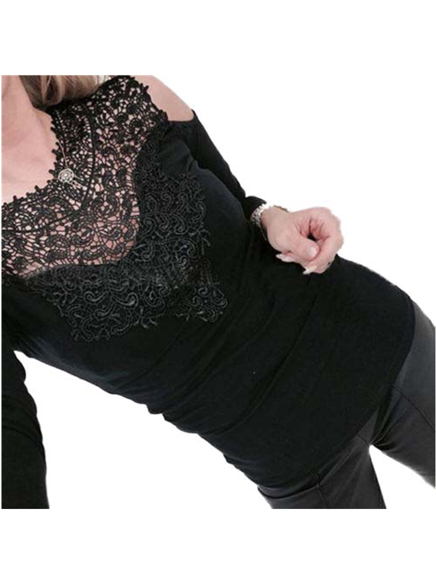 sheer embroidered floral top