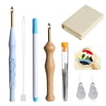 thumbnail image 1 of Opolski 8Pcs/Set DIY Embroidery Stitching Punch Needle Handmade Sewing Needlepoint Kits, 1 of 8