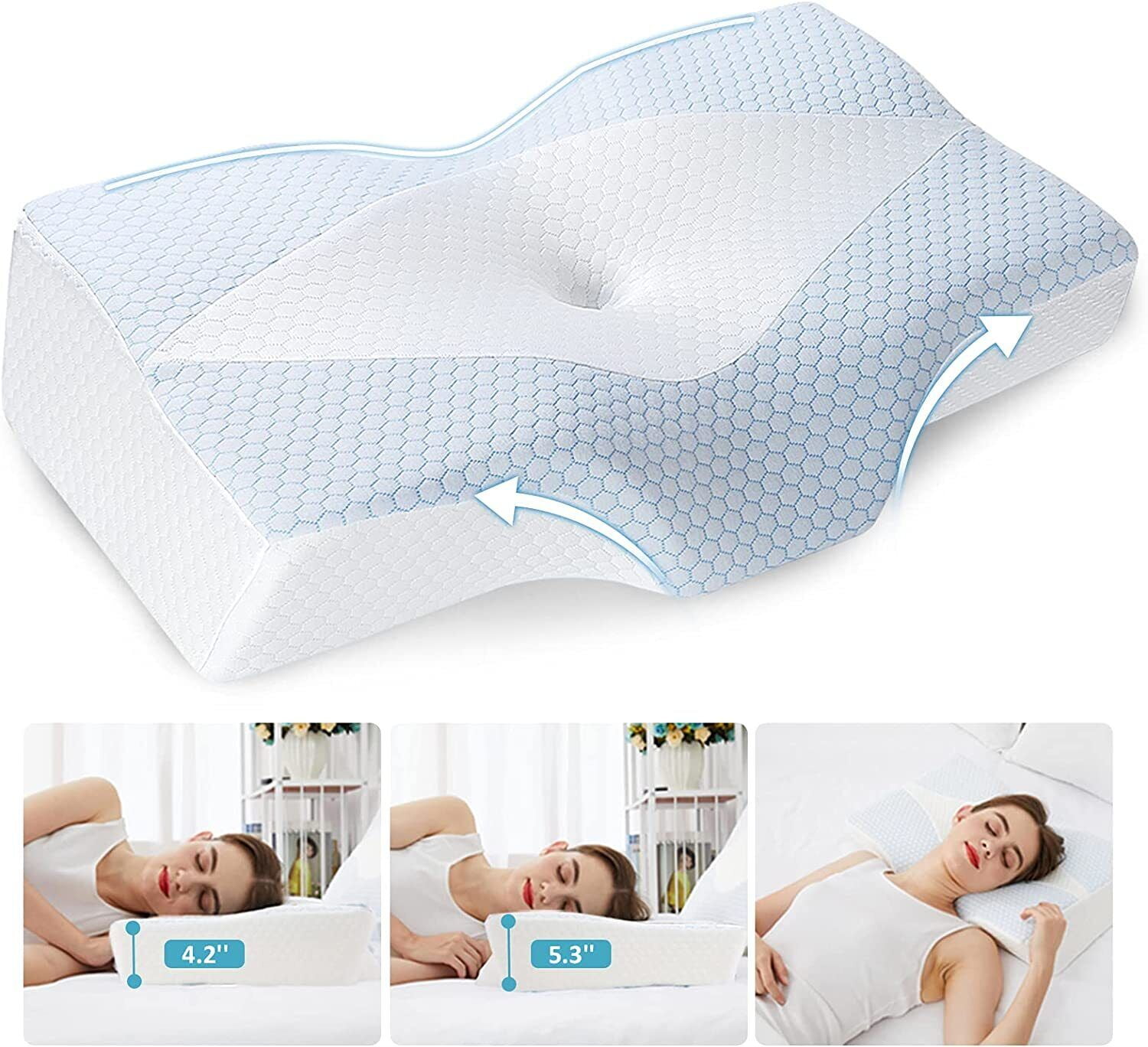 Aupodem Memory Foam Cooling Ergonomic Orthopedic Contour Cervical
