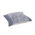 thumbnail image 5 of The Urban Port Cabe 18 X 18 Handcrafted Soft Cotton Accent Throw Pillow, Wavy Lined Pattern, Ink Blue, White, 5 of 7