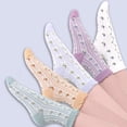 thumbnail image 2 of 5 Pairs Womens Floral Cotton Socks Vintage Patterned Crew Socks Novelty Ankle Ruffled Warm Casual Dress Socks, 2 of 7