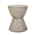 COSMOS Modern Outdoor Pedestal Side Table in Light Grey, Patio End ...