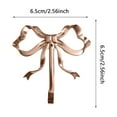 thumbnail image 3 of Silver Bow Decor, Bow Hooks for Wall Bedroom Coat Towel Hook for Hats, Coats, Towels & Keys, Brass Plated Bright Silver Large, 3 of 5