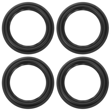 6.5 Inch Speaker Rubber Edge Folding Ring Horn Replacement Parts for Speaker Black 4pcs