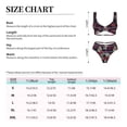 thumbnail image 4 of Kdxio Roses Skulls Print Women's 2 Piece High Waisted Wrap Spaghetti Strap Summer Swimsuit Bikini Set-XX-Large, 4 of 7