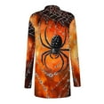thumbnail image 4 of TFEOQRY Women's Pattern Print Cardigan Long Sleeve Open Front Long Sleeve Coat Casual Fall Winter Outerwear Orange-3, 4 of 6