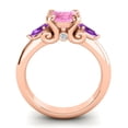 thumbnail image 4 of Diamond-Capitals 2.50 Carat Beautiful Round Pink Sapphire & Amethyst Gemstone Ring for Engagement Gift Solid 14K Rose Gold Size 11, 4 of 8