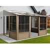 Gazebo Penguin Florence 10’ x 12’ Wall-Mounted, Heavy-Duty Aluminum Frame with UV Protection