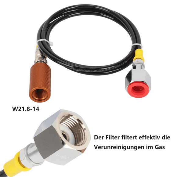 CO2 Hose, Adapter High Pressure Hose, CO2 Soda Hose, High Pressure Hose,for CO2 Tanks and Most Soda Machines