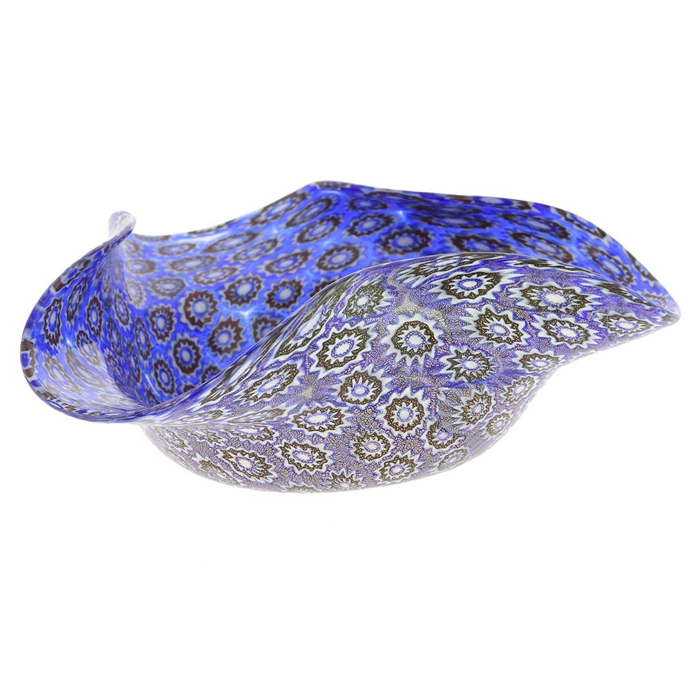 GlassOfVenice Pendente In Vetro Di Murano Rettangolare - Riflessi Veneziani Colore Pervinca - Gioiello Artigianale Italiano