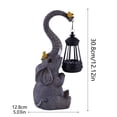 thumbnail image 3 of Solar Elephant Statue Garden Decor, 12.12 Inch Outdoor Elephant Light With Cute Birds, Unique Birthday Gifts For Women Mom, Housewarming Yard Decoration, Solar Powered Patio Sculpture Lamp,Grey, 3 of 8