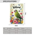 thumbnail image 3 of Spring Autumer Garden Flag Welcome For Outside A Green And Yellow Parakeet Sitting On A Branch Of Flowers 12×18 In Double Yard Flag Outdoor Farmhouse Decoration Home Festival Gazebo Terrace, 3 of 6