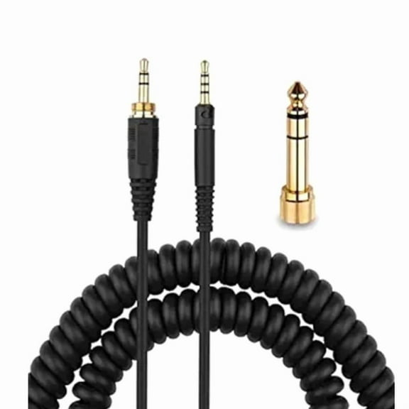 3.5mm Audio Coiled Cable for M40X M50X M60X M70X HD598 HD599 HD558 Headphone Cable 6.35mm Adapter Reliable &Long lasting