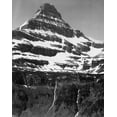 thumbnail image 2 of Adams, Ansel 12x14 Black Ornate Wood Framed with Double Matting Museum Art Print Titled - Snow Covered Mountain Glacier National Park, Montana - National Parks and Monuments, 1941, 2 of 4