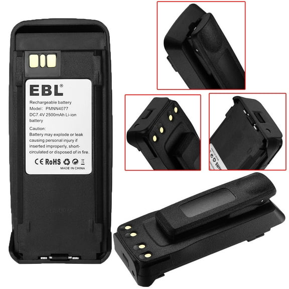 EBL 2500mAh 7.4V Li-Ion Portable Radio Battery for Motorola PMNN4077 XPR 6100, XPR6300, XPR6380, XPR6500
