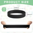 thumbnail image 2 of Uxcell 10Pcs Silicone Rubber Bands Non-slip Elastic Rubber Wrapping Bands Black, 2 of 6