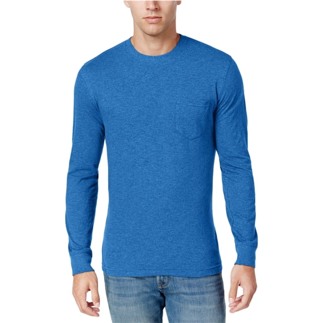 Club Room - Camiseta básica de algodón para hombre, color azul, pequeña