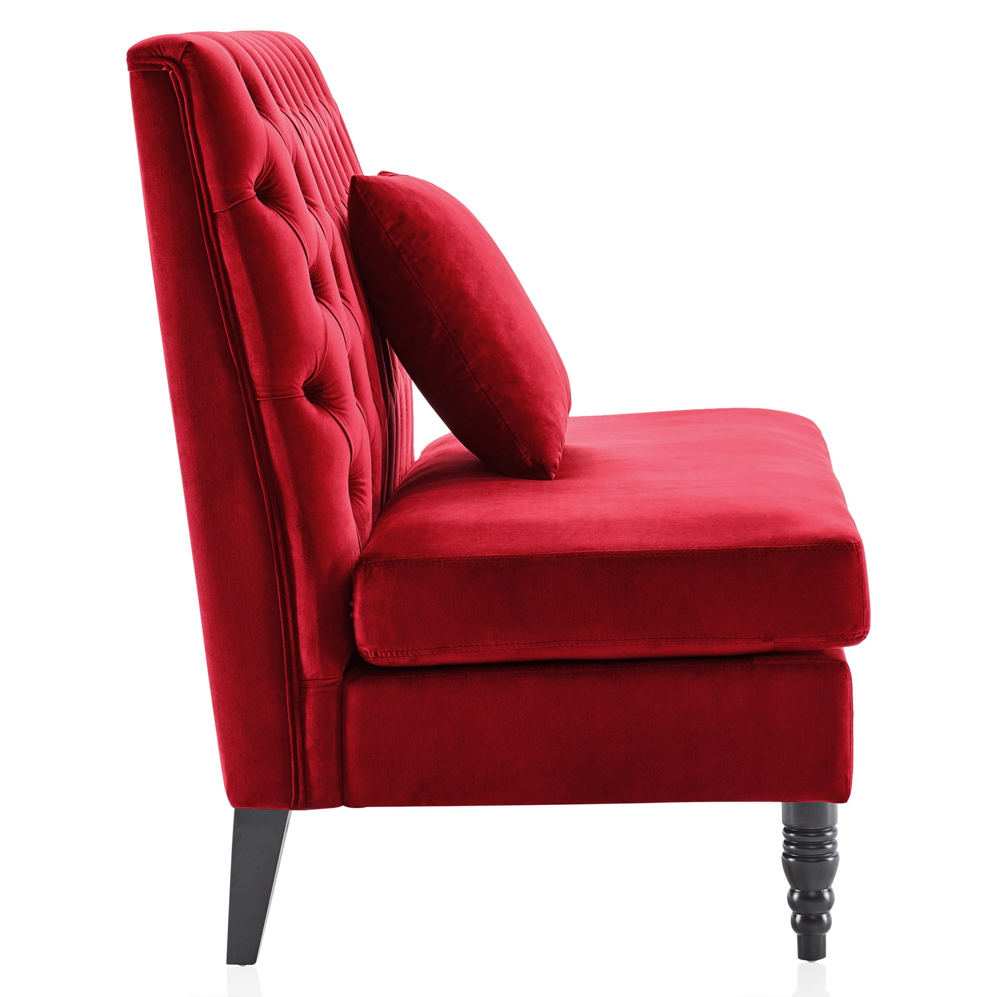 Belleze modern tufted settee 2024 bedroom bench loveseat sofa velvet