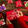 thumbnail image 5 of FNGZ Shooting Props Pack of 10 Pull Bow Large Pull Bow With Ribbon for Decorating Gift, Birthday, Christmas, New Year, Wedding, Party, Stripes Home Decor Red, 5 of 5