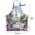 thumbnail image 6 of Goofa Parisian Cafe With Eiffel Printed Waterproof Apron 33" Chef Aprons for Men Heavy Duty Chemical Work Apron Adjustable Bib Apron, 6 of 9