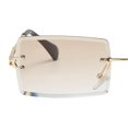 thumbnail image 2 of Gafas de sol cuadradas Diseñador de moda Gafas de sol gradiente sin montura marrón Sunnimix gafas de sol cuadradas sin montura, 2 of 8
